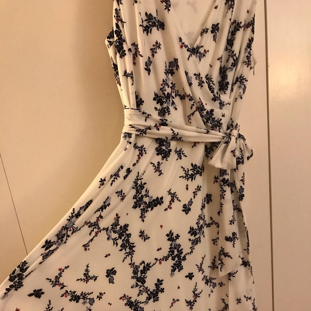 Ralph Lauren white floral wrap dress